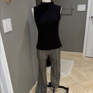 Vince Camuto Black Knit Top & houndstooth pants